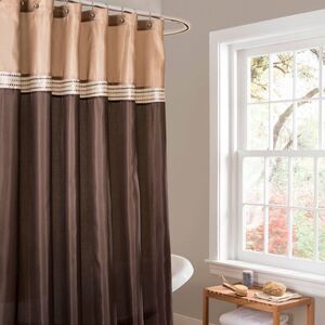 Open Box - Lush Decor - Lush Décor Terra Shower Curtain Beige/B Beige/Brown